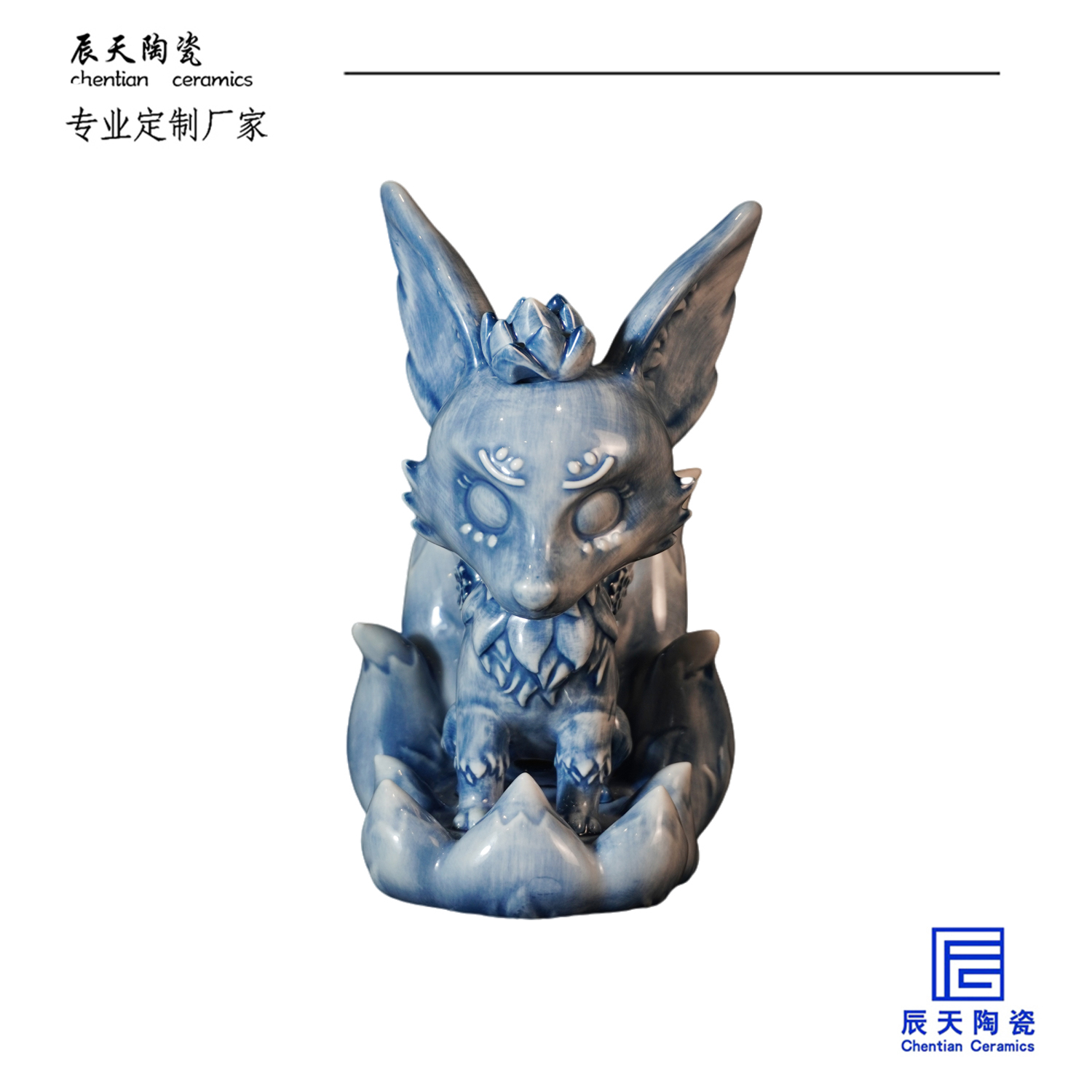 <b>客戶定製 動漫卡通陶瓷狐狸潮玩手辦</b>