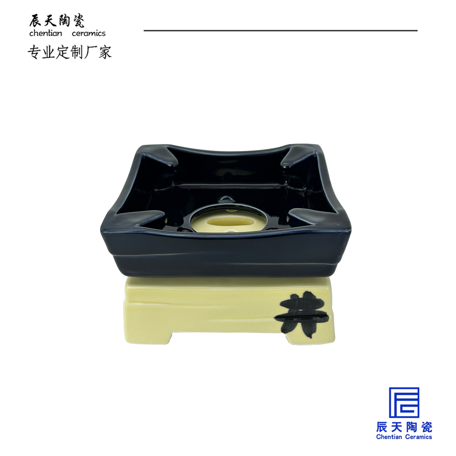 <b>客戶定製 創意陶瓷方形撞色小電爐配件</b>